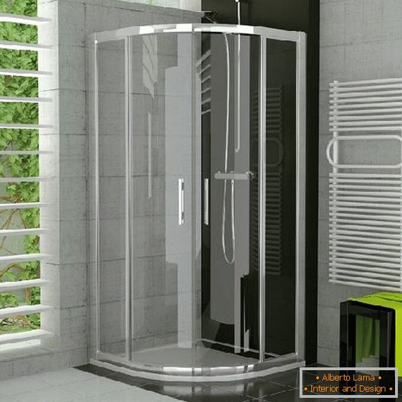 halbkreisförmige Türen für eine Dusche, Foto 22
