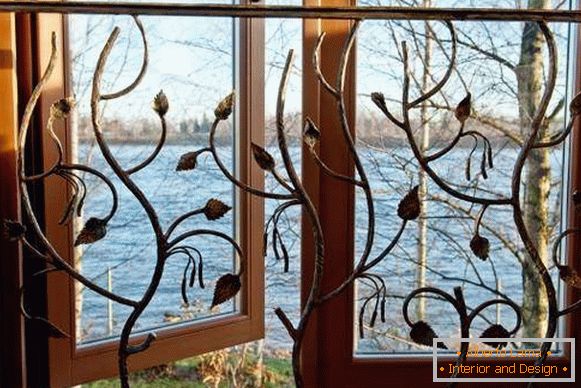 Geschmiedete Gitter an Fenstern - Foto innerhalb des Hauses
