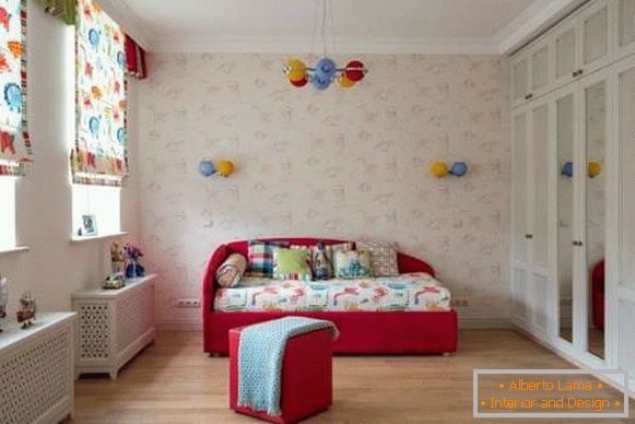 Raffrollos in einem Kinderzimmer für ein Mädchen, Foto 31
