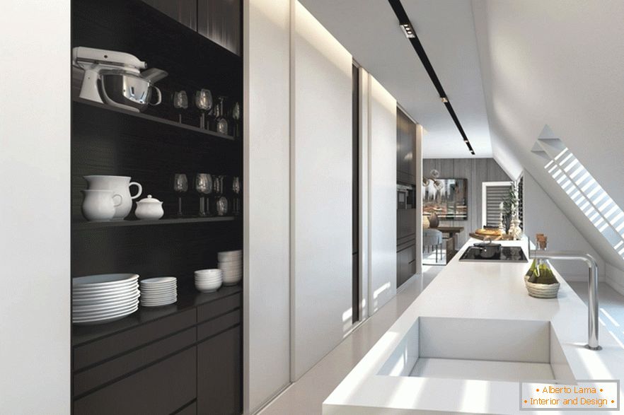 Küche in eleganten Wohnungen