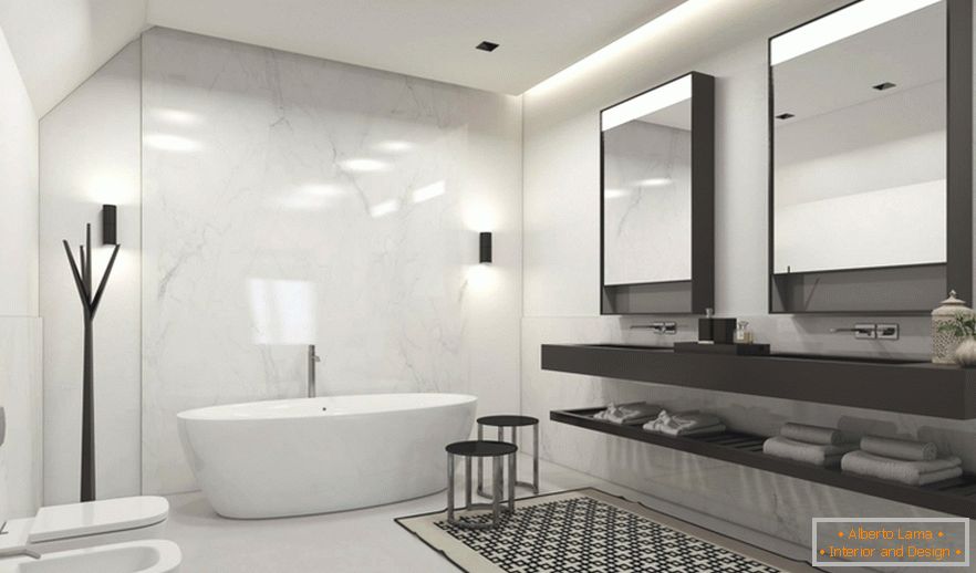 Badezimmer in einer eleganten Wohnung
