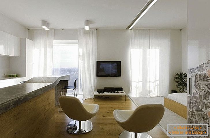 Ein minimalistisches Apartment in Moskau in all seiner Pracht