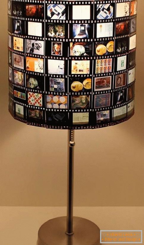 Lampe aus Rahmen von Filmstreifen