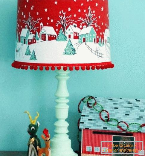 Vintage Lampenschirm für den Winter