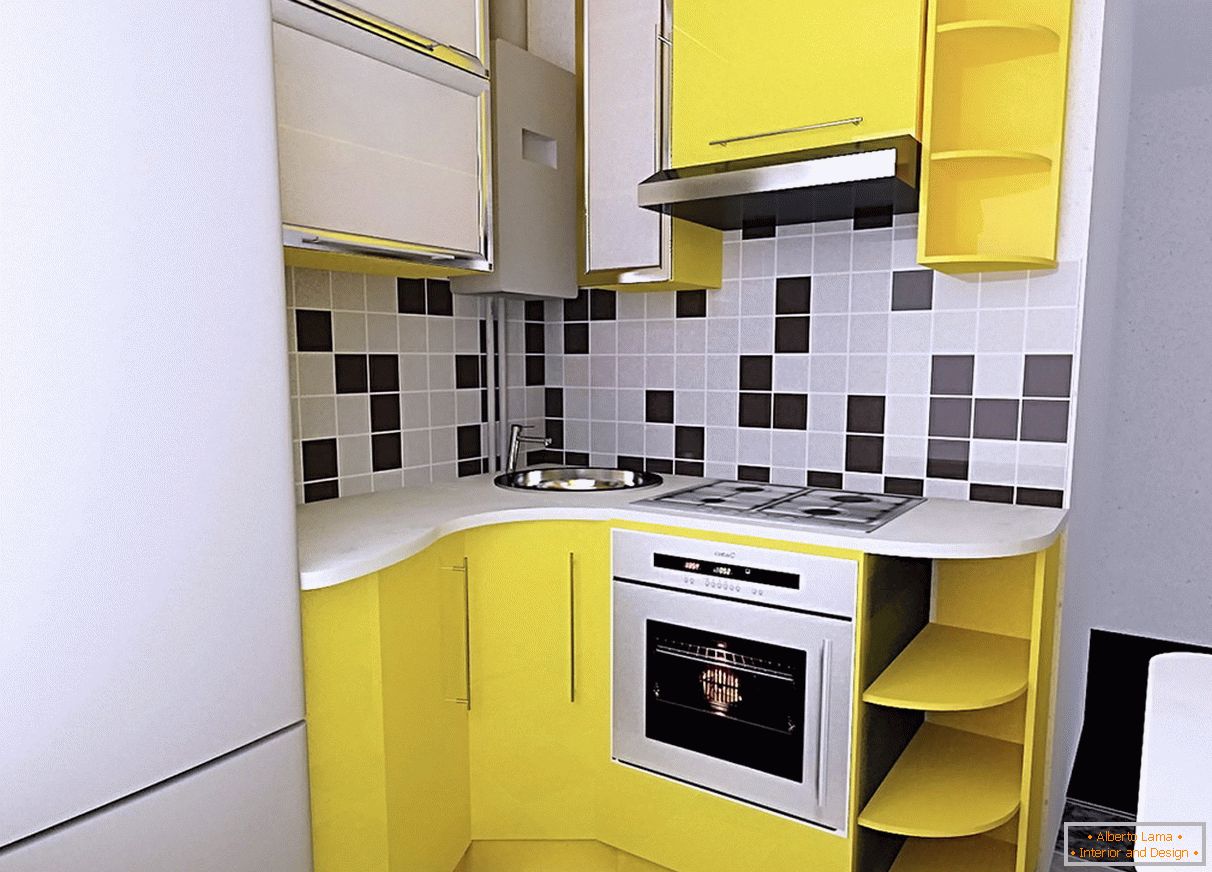 Modernes Küchenset в лимонном цвете
