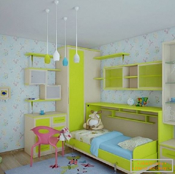 Schrankbett in einem Kinderzimmer, Foto 2
