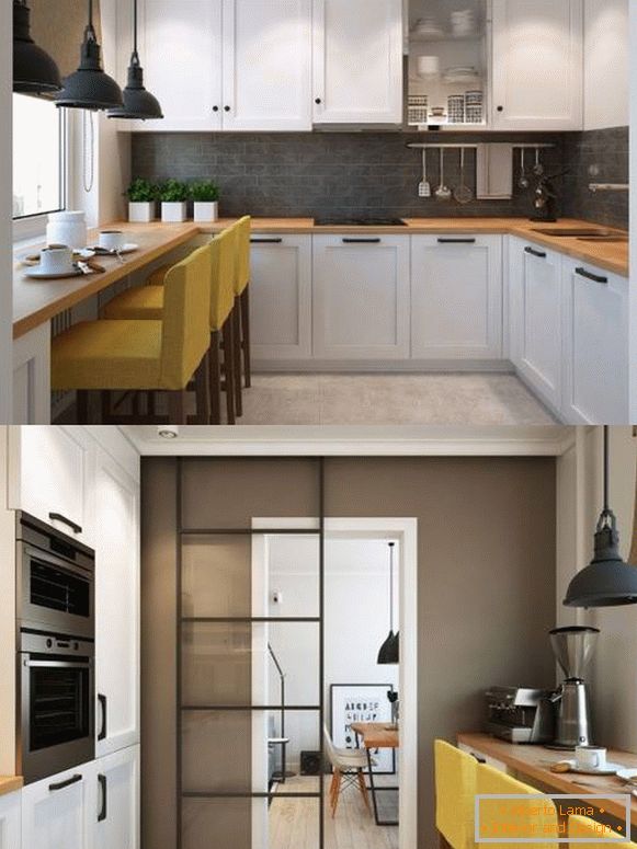 Ein-Zimmer-Wohnung im skandinavischen Stil - Küche Foto
