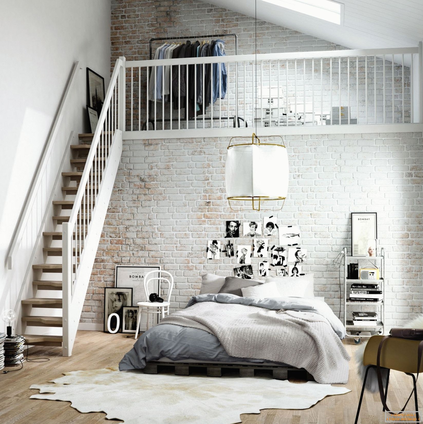 Die Wahl der Farben für ein Schlafzimmer im skandinavischen Stil