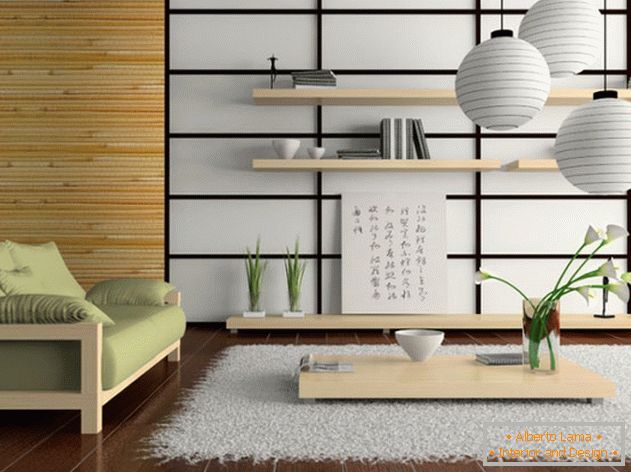 Wohnzimmer im japanischen Stil