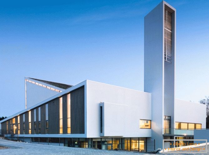 Die moderne Kirche in Norwegen Fröyland Orstad
