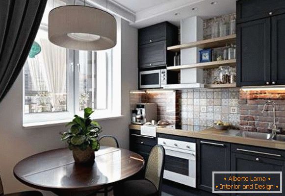 modernes Design einer kleinen Küche Foto, Foto 67