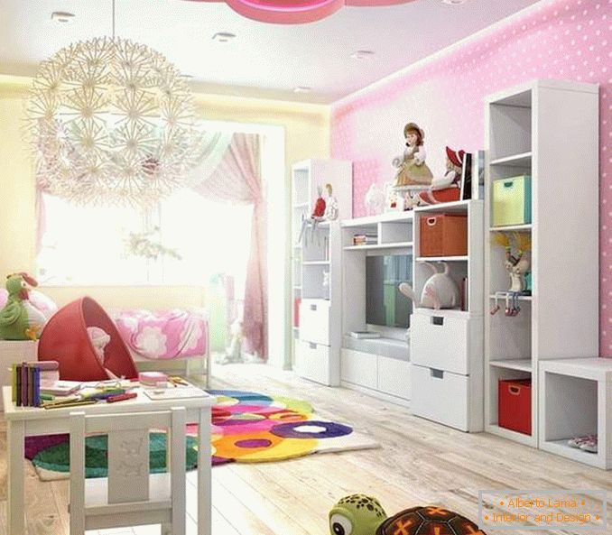 Design eines Kinderzimmers im Inneren einer Zweizimmerwohnung - Foto
