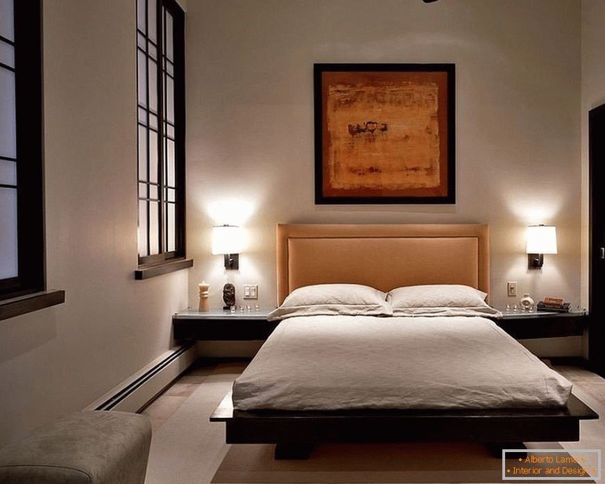 Schlafzimmer im minimalistischen Stil