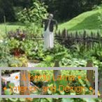 Originelles Design des Gartens