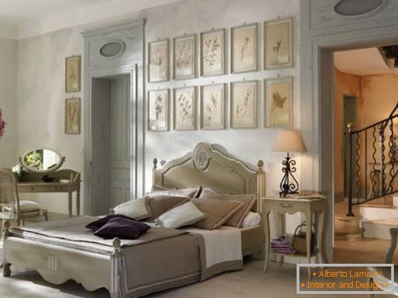 Schlafzimmerinnenraum Provence - Foto mit Designideen