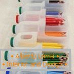 Kästen zum Aufbewahren von Bleistiften aus Plastikflaschen