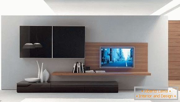 schöne Wände im Wohnzimmer in einem modernen Stil, Foto 22