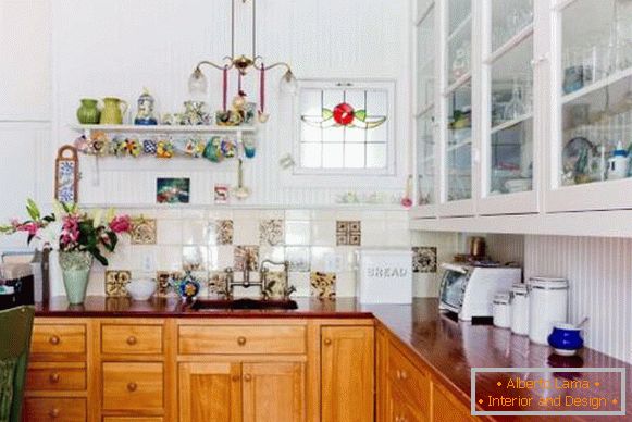 Boho-Stil im Inneren der Küche - Foto des schönen Designs