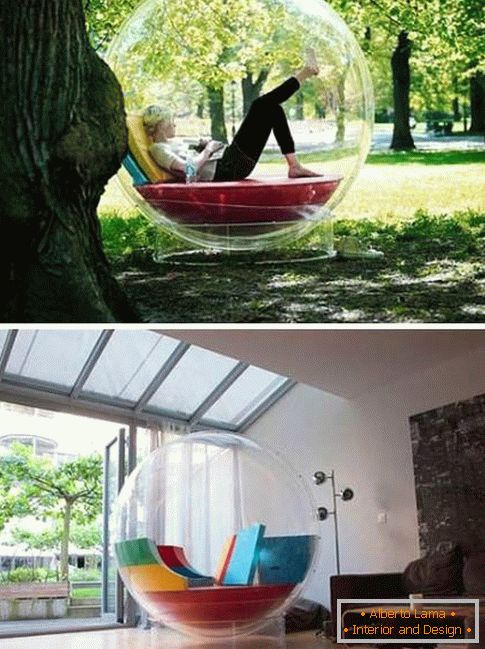 Stilvoller Stuhl in Form einer Blase