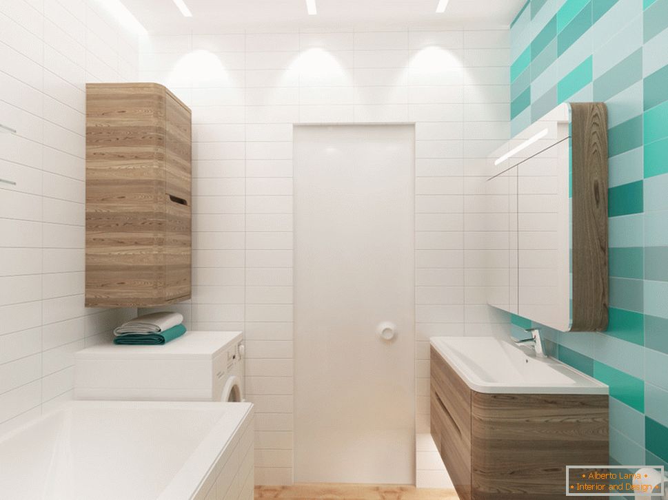 Badezimmerinnenraum in der weißen Farbe
