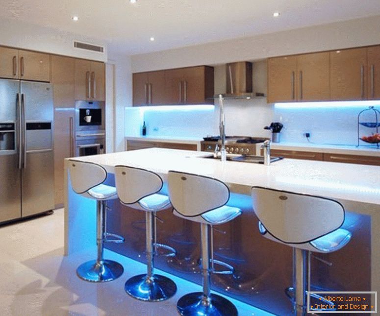 LED-Hintergrundbeleuchtung in der Küche