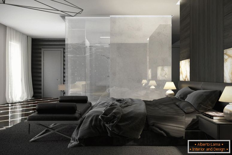dunkles Schlafzimmer-Design