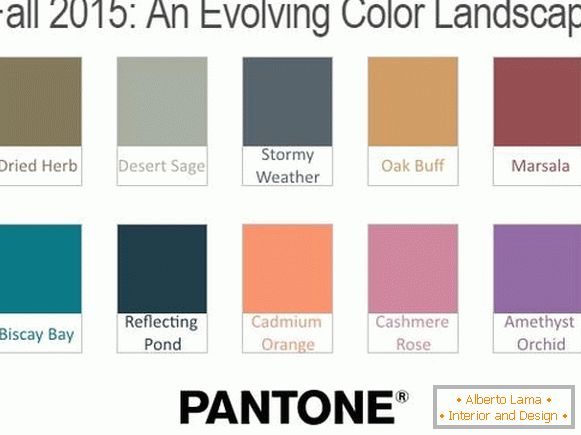 Modische Farben - Trends des Herbstes 2015 von Pantone