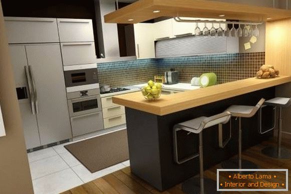 Innenecke Küche mit Frühstücksbar - Fotos der besten Ideen