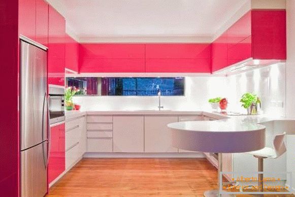 Zweifarbige Fassaden für die Küche in einem modernen Stil 2016