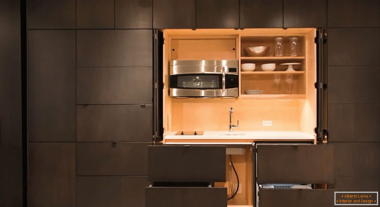 Design Innenküchen Stealth Kitchen von Resource Furniture