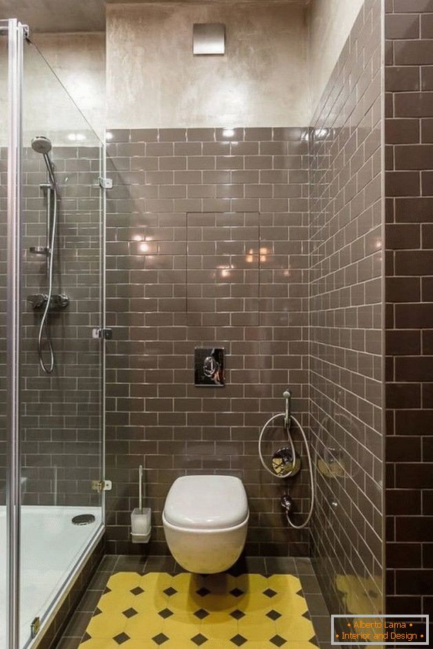 Badezimmer Interieur mit einer Duschkabine