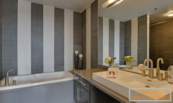 Modernes Design des Badezimmers im Loft-Stil - Foto im Inneren