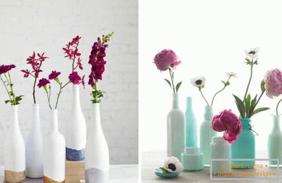 Vasen aus Glasflaschen mit ihren eigenen Händen - wie man malt