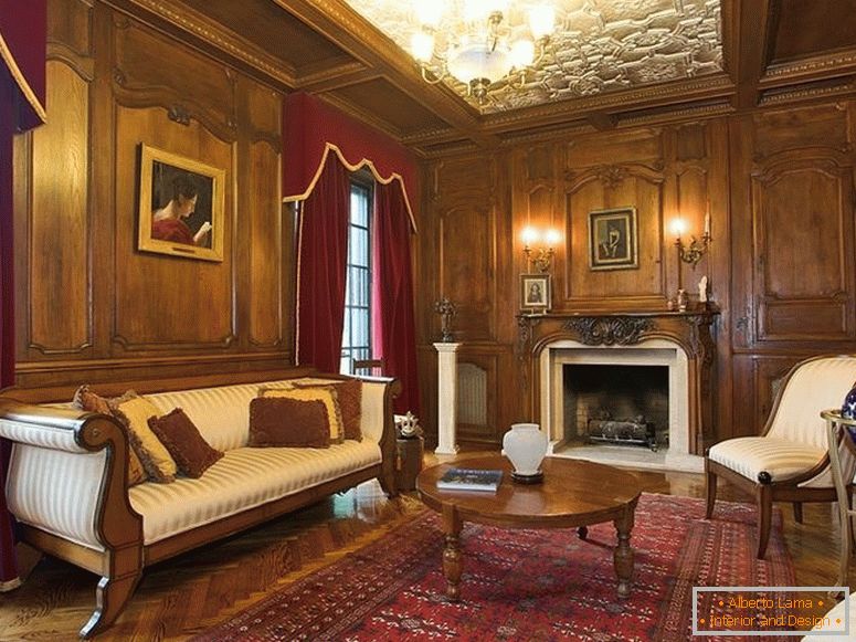 Viktorianischer Stil im Inneren des Wohnzimmers