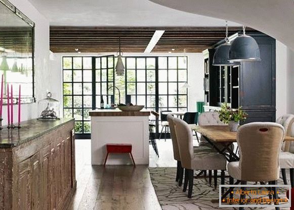 Küche und Esszimmer Design in einem modernen Privathaus
