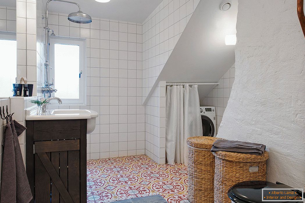 Badezimmer Interieur im skandinavischen Stil