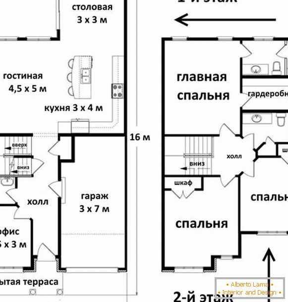 Arten von zweiten Stockwerken in einem privaten Haus - ein fertiges Projekt mit Schlafzimmern an der Spitze