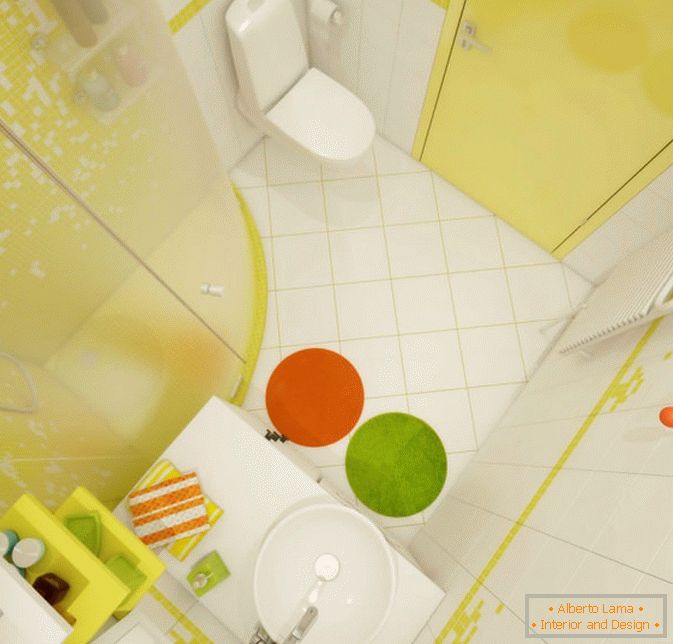 Kleines Badezimmer in hellen Farben