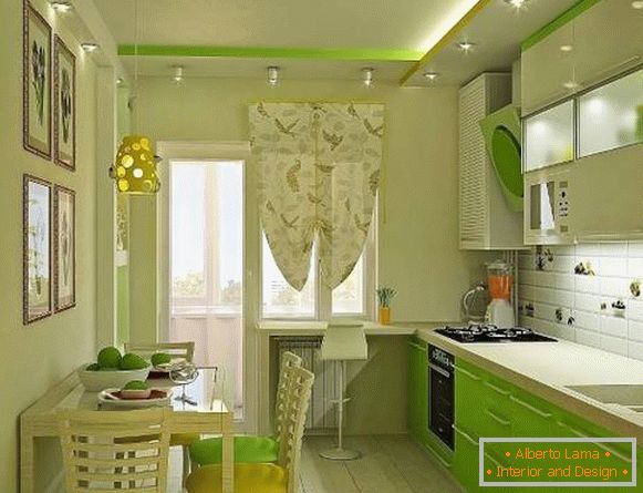 klein-grüne Küche
