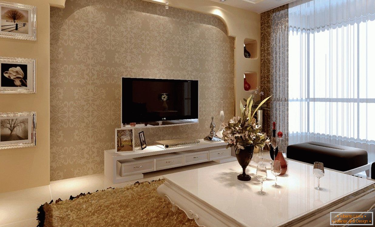 Golden im Design des Wohnzimmers